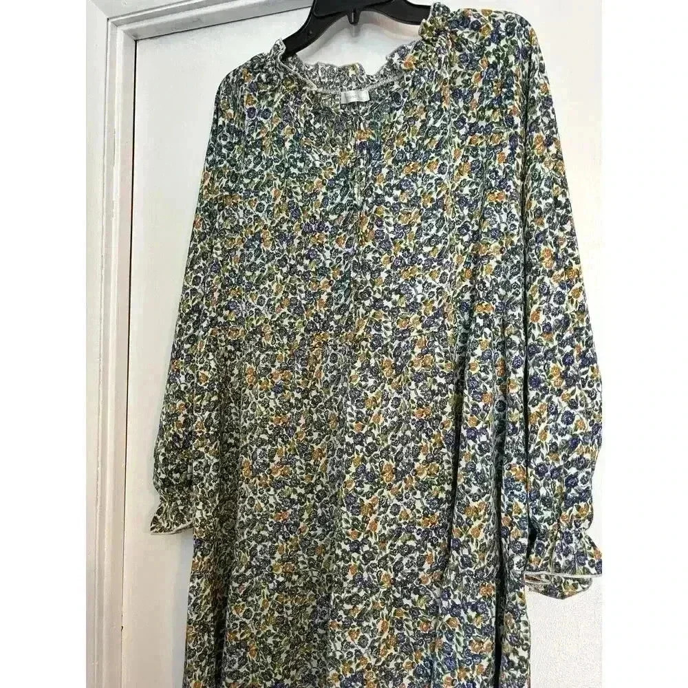 Kirundo Large Prairie Dress With Long Sleeves Floral Pattern L NWT - Picture 4 of 14